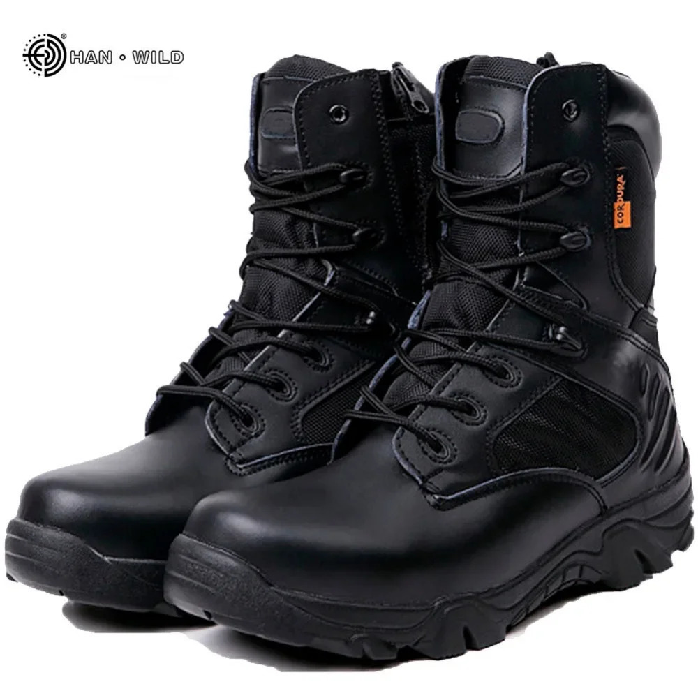 Winter Men Combat Boots Leather Desert Work Safety Shoes Tactical Ankle Boots Mens Botas Tacticos Zapatos 251021