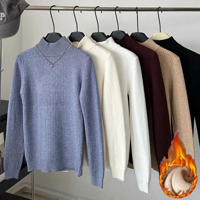 Warm Long Sleeve Turtleneck Casual Pullover 2025 Autumn Winter Women Sweater Elegant Knitted Tops Thickened Solid JumperT251025