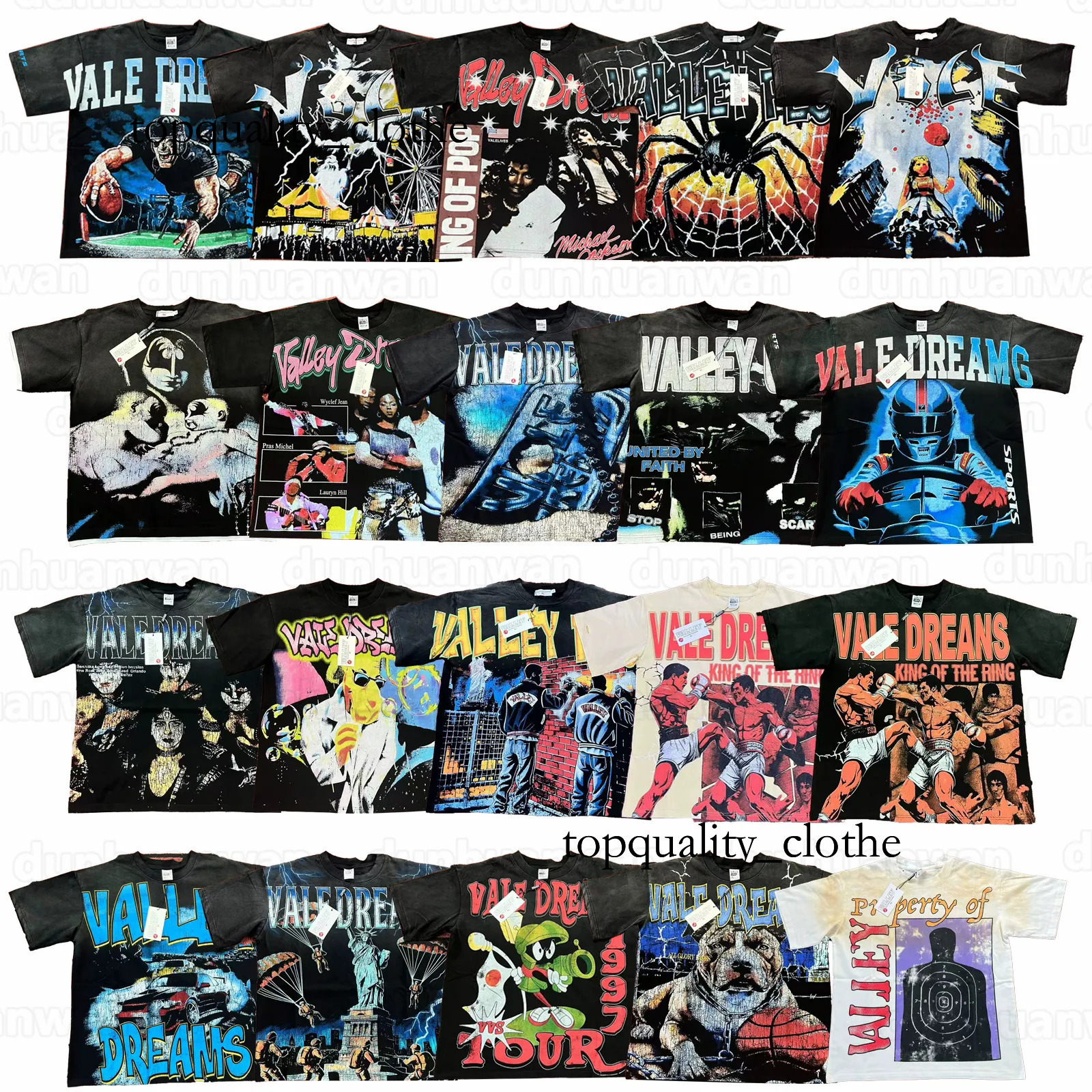 Valley T Shirt Summer Designer T Shirt For Men Women Vale Shirts Hip Hop Round Neck Short Sleeved Fashion Streetwear Graphic Tee Valley Dream Party Tops Clothes D32