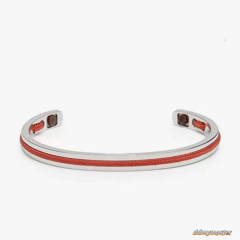 Handwoven Red Rope - Open Design, Creative Couple Bracelet With Black Accents Ddmymaster