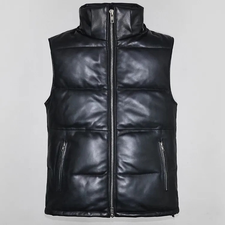 CC Shop Plus sizeWinter Soft Sheepskin vestClassic Natural leather jacketWarm Duck down cloth 251020
