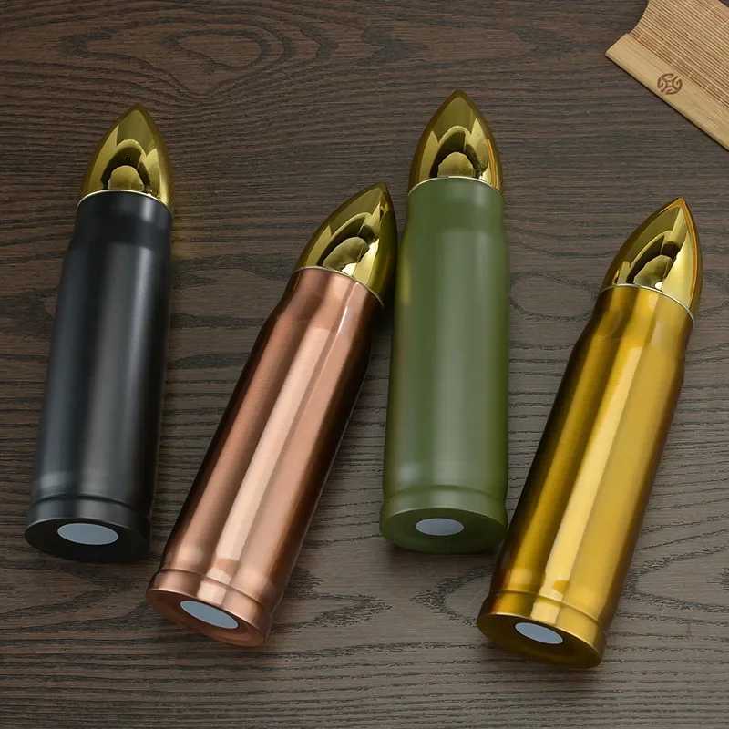 NEW 500ml Bullet Shape Thermos Bottle Large Capacity Stainless Steel Water Bottle Portable Vacuum Flasks Thermos Cup for Coffee J251025