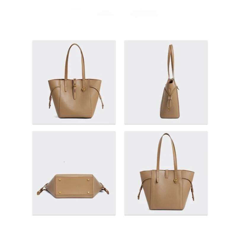 Women's Large Capacity Armpit Shoulder Bag Ladies Genuine Leather Commuter Shopper Bags High Quality Handbags Big Tote 251025