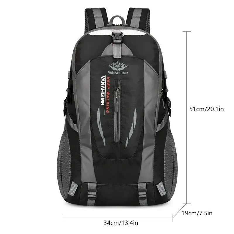 40L Outdoor Waterproof Large Capacity Hiking Bag Camping Backpack Travel Rucksack Nylon Bags Hiking Travel Bag W251025