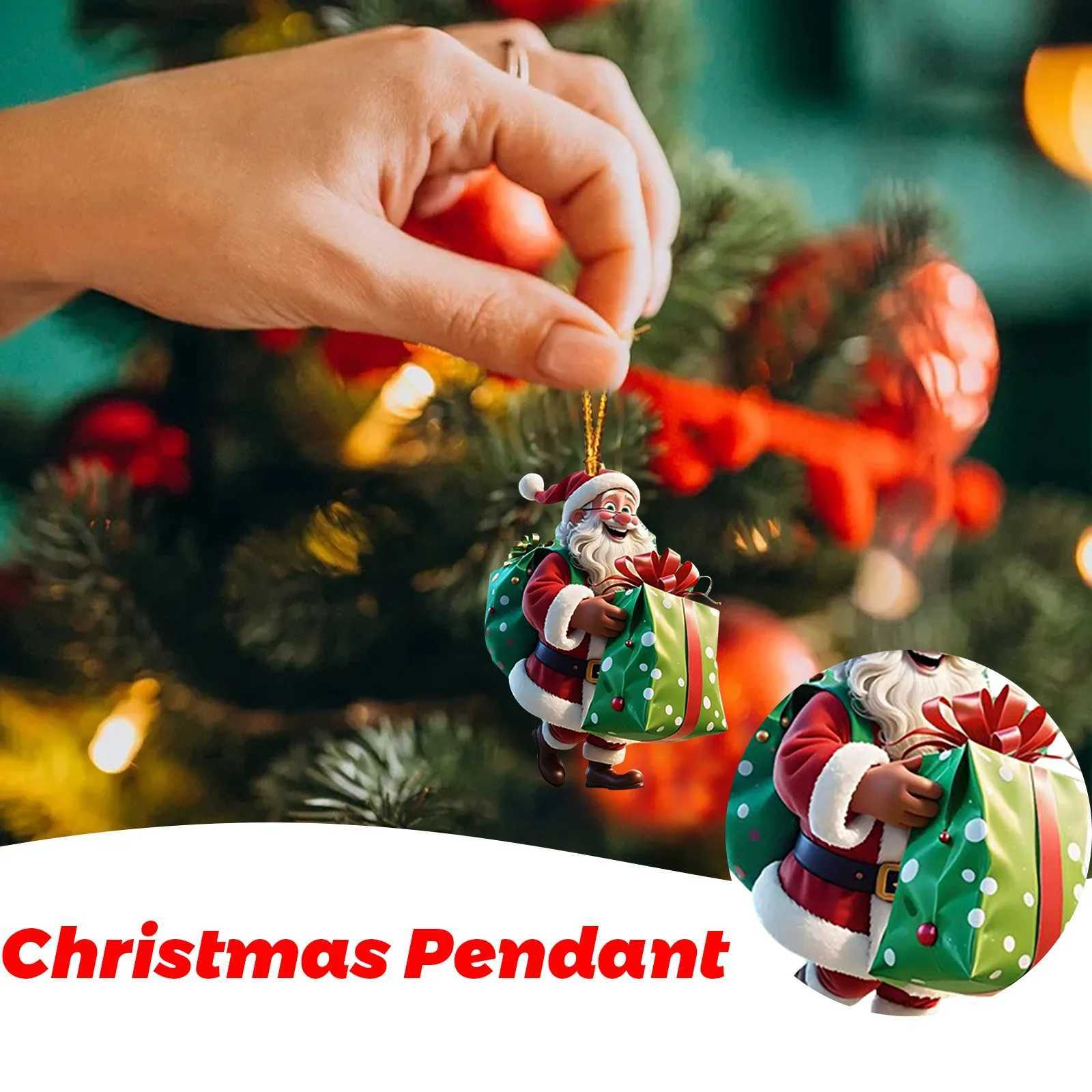 7pcsSet Christmas Tree Hanging Ornament Christmas Window Decor Festive Santa Claus Hanging Decorations for Christmas Tree C251024