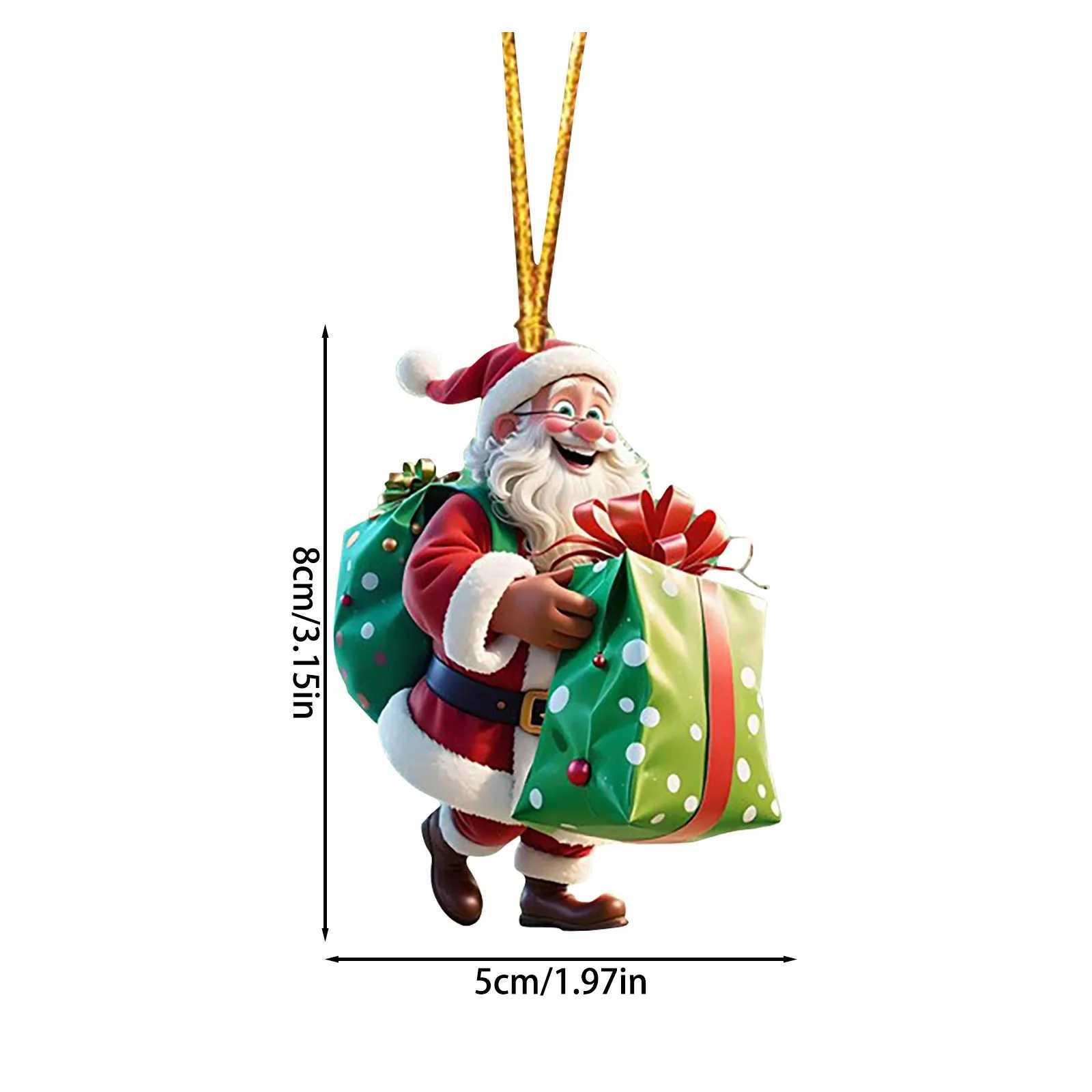 7pcsSet Christmas Tree Hanging Ornament Christmas Window Decor Festive Santa Claus Hanging Decorations for Christmas Tree C251024