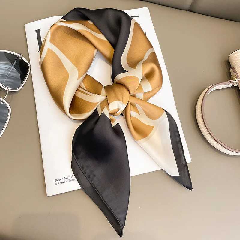 1pcs 70cm ral Silk Scarf for Wen Simated Silk Fresh and Elegant Versatile Heaear Clothing Bags and Square Scarf Y251024