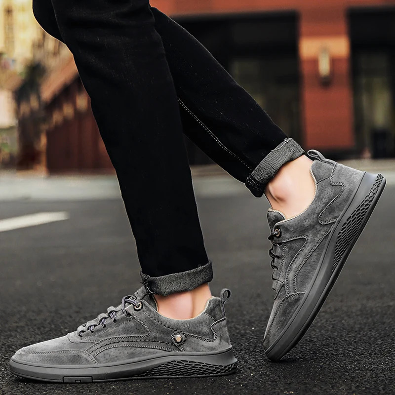 Four Season Shoes Fashionable Leather Surface and Oil Resistant Casual Shoes Breathable Lace Up Comfortable Driving Shoe 251023