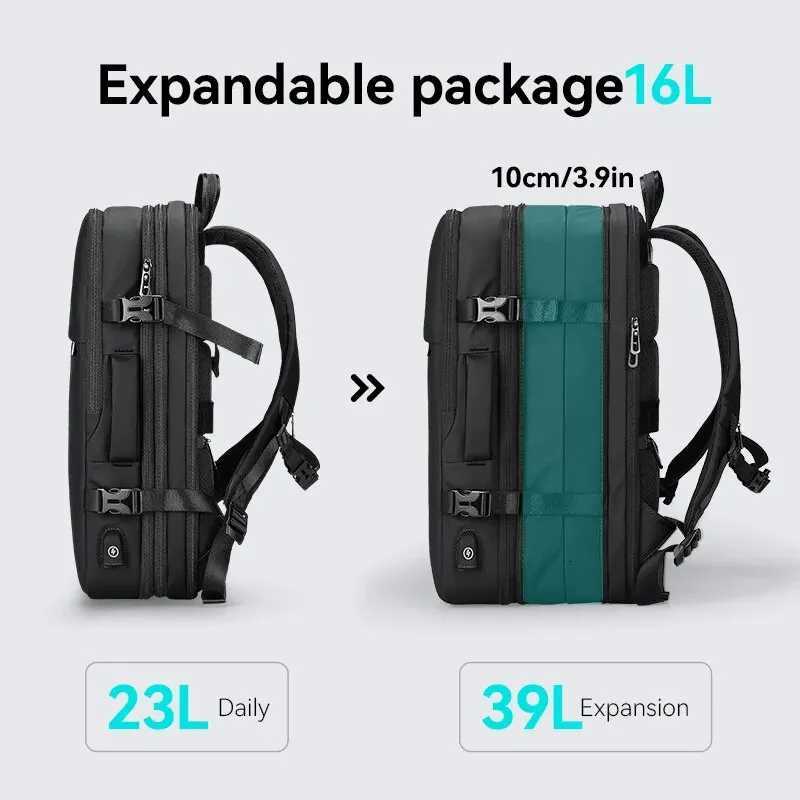 MARK RYDEN Large Travel Backpack Men Multifunctional 39L Expandable Airline Approved 173inch Laptop Backpack Ykk Zipper W251025
