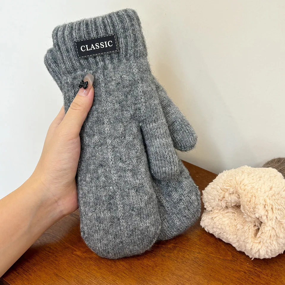 Mens Windproof Thermal Gloves Knitted Business Coldproof Double Layer Thickened Fleece Lined Professional Touchscreen Compatible 251021