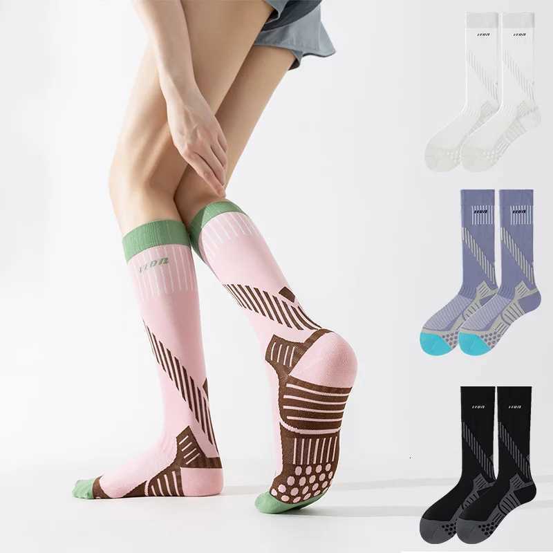 Veidoorn Womens Compression Socks Knee High NonSlip Sole Support for Circulation Best for Medical Running Athletic Y251024
