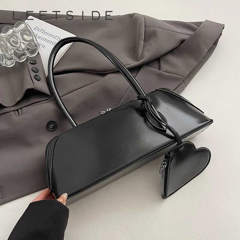 LEFTSIDE Design PU Leather Small Underarm Bags Lady Shoulder Bag for Women 2025 New Trend Short Handle Handbags and Purses Z251024