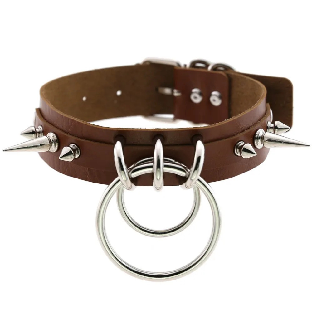KMVEXO Punk Spike Metal Collar Girls Leather Harness Choker Necklace for Women Party Club Chockers Gothic Jewelry Harajuku 251023