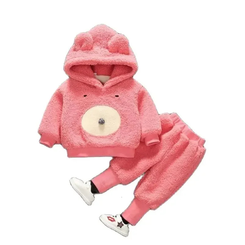 Winter Baby Boys Clothes Full Sleeve Pants 2pcsset Girl Hooded Keep warmSuits Children Clothing Sets Toddler Homewear05Y 251023