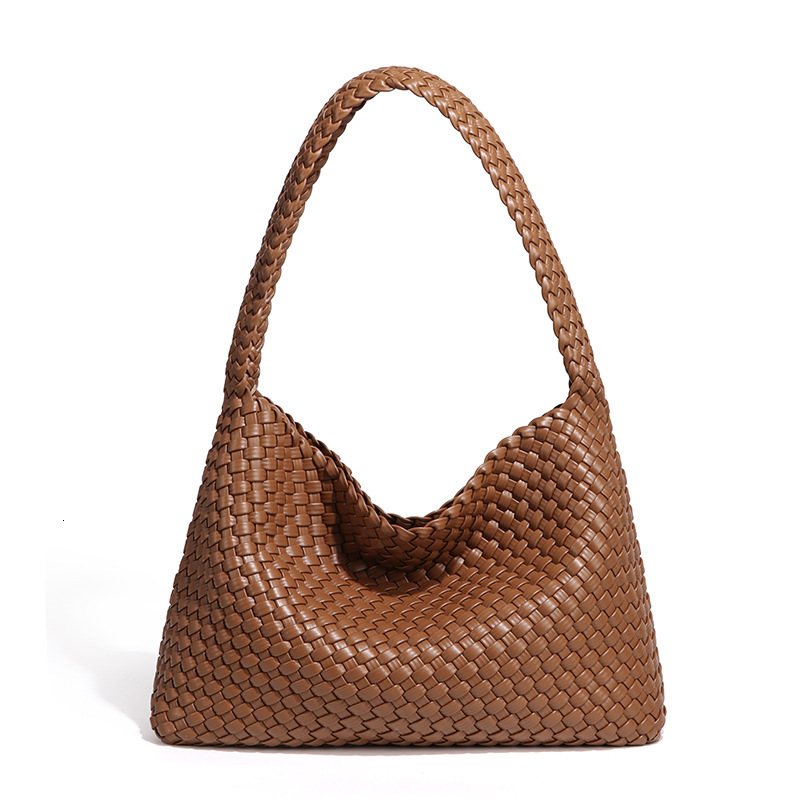 Women's Handwoven Large Capacity Underarm Ladies Spring Summer New Metallic Versatile Tote Bag