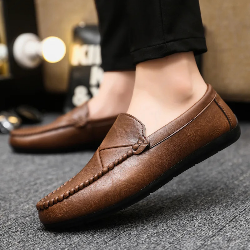 Mens Shoes Moccasins Loafer Shoes Men Casual Leather Office Shoes Mens Slip on Shoes Mens Dress Shoes 251023