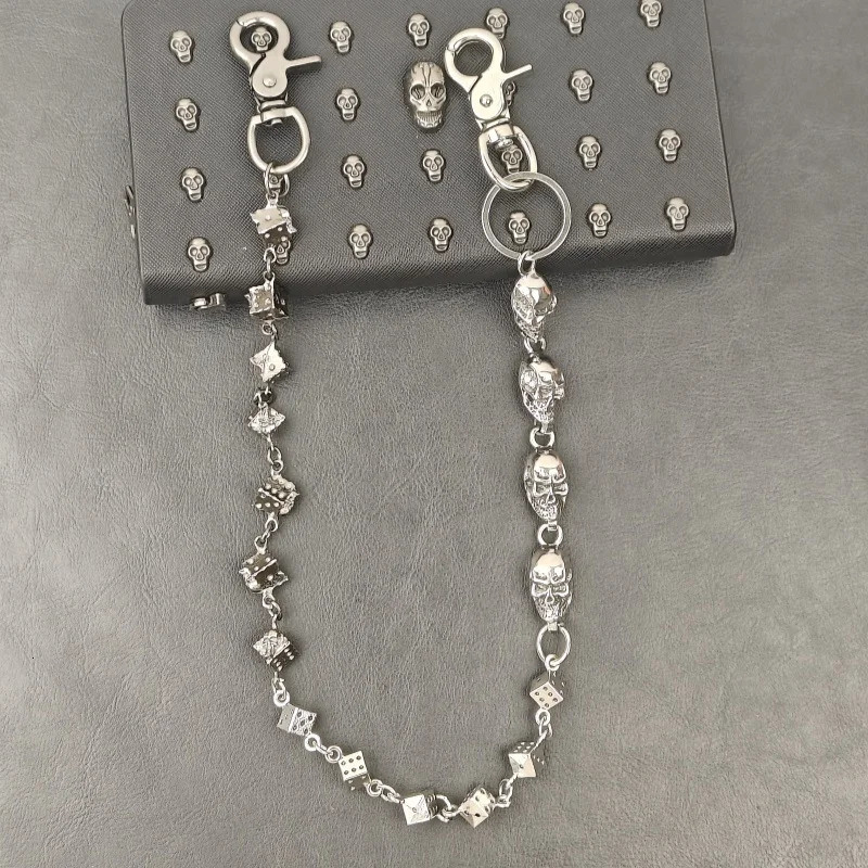 Retro DIY Dice Put Together Skull Pants Chain Y2K Fashionable Men And Women Ones Waist Accessories Holiday Gifts 251023