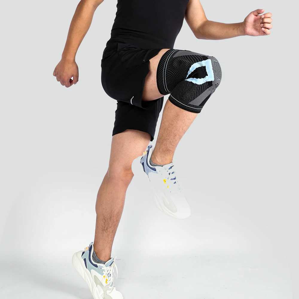 2 Piece Sports Patella Support Knee Brace Knitted Spring Compression Full Protect Elastic Breathable Knee Support For Men Women Y251024