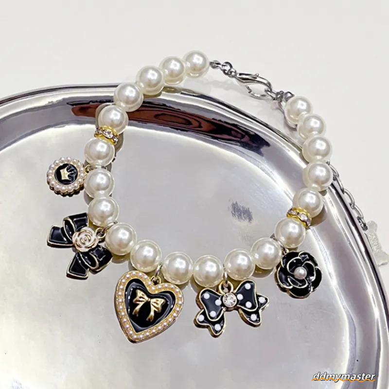 Pearl For - Pet Necklace With Bow & Flower Charms, Adjustable Small Medium Dog Collar Ddmymaster