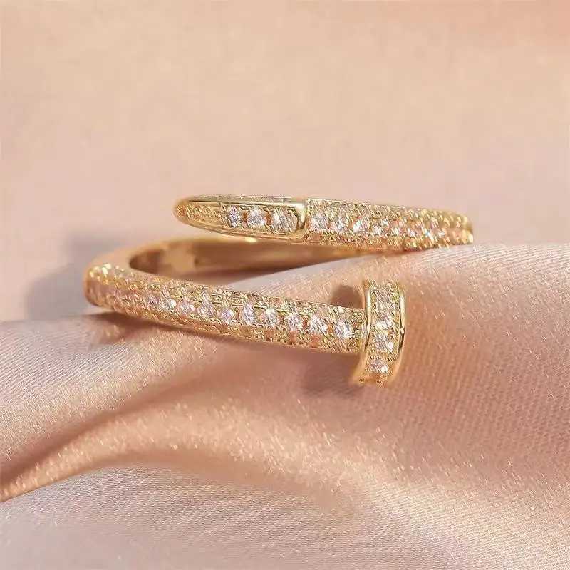 Korean Punk Cubic Zirconia adjustable ring for Women Office Party Friends Gifts Jewelry AccessoriesXJ251025