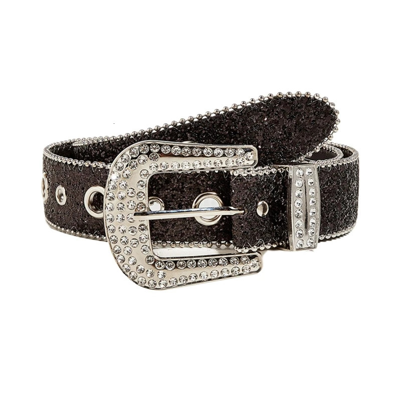 M2EA Goth for rhinestone Belts Women PU Leather Strap for rhinestone Belts Western Cowboy Y2K Girls Fashion Belt for Jeans Men 251024