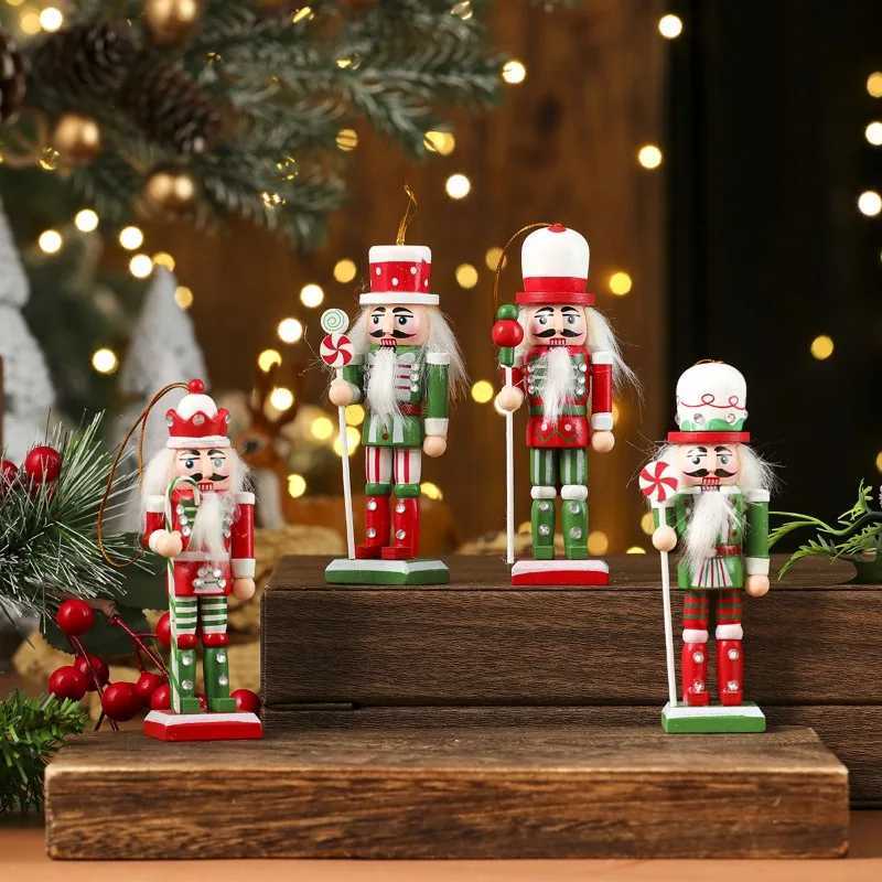 345PCS Christmas Tree Decoration Pecan Soldier Hanging Christmas Wooden Ornament New Year Pecan Soldier New Year Gift Set C251024