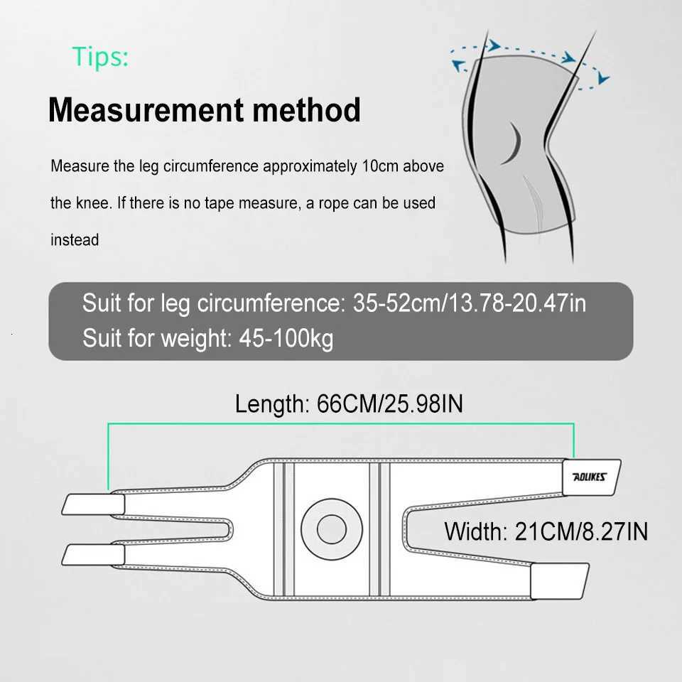 AOLIKES 1PCS NEW Knee Brace with Side Stabilizers Patella Gel PadsKnee Support for CyclingRunningClimbing Y251024
