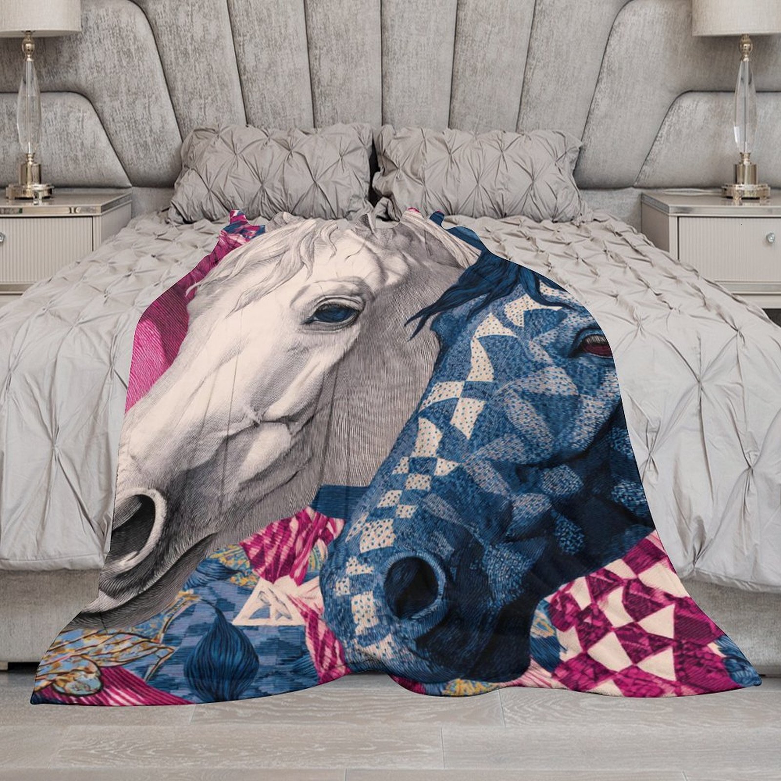 H Designer Horse blanket blanket throw cashmere vibration blanket copert Home Travel Throw Summer Air Conditioner Beach home bedding blankets throws H