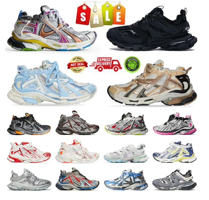 Brand Sneakers Track Runners 7.0 7.5 Luxury Designer Platform All Black White Multicolor Pink Blue Purple Grey Ancien Daddy Men Women Trainers Tennis Shoes #jjjj