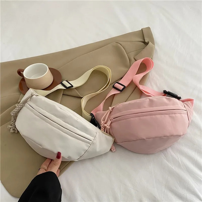 Chest Bag Banana bag for Women Sling Crossbody Waist Pack Canvas Running Waist Bag Casual Fanny Packs Sport Half Moon Belt Bag 251023