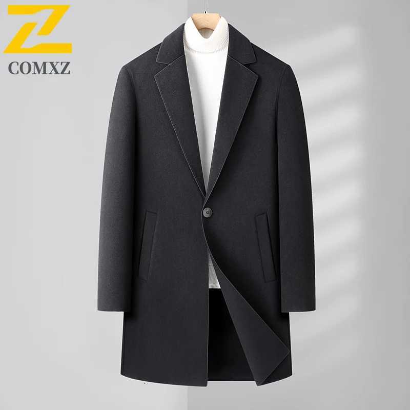 COMXZ Wool Coat Men Lightw Luxurious Outdoor Office Windproof Wool Jacket Fashion Urban Style Lightweight Autumn Winter TrenchT251025