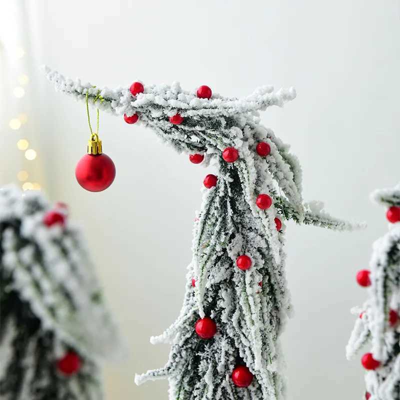Christmas decoration mini 50cm crooked neck Christmas tree home decoration ornament Christmas atmosphere arrangement C251024