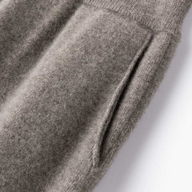 Womens 100 Wool Pants New Autumn and Winter Soft Comfortable HighWaist Knitted Thickening Pants Female Elastic Thin pantsT251025