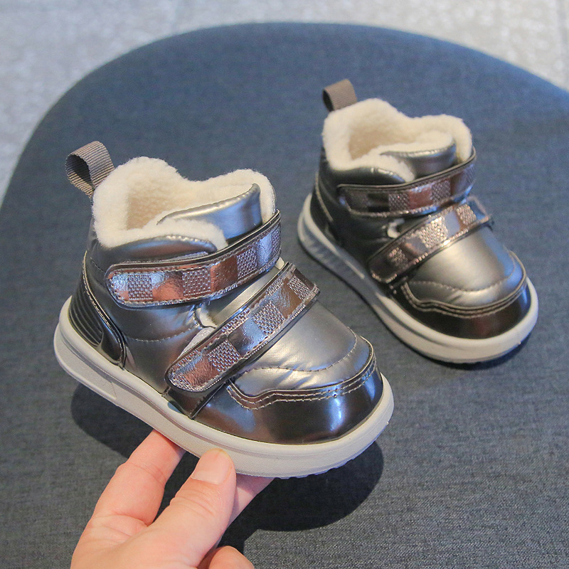 Toddler Little Kids Winter Shoes for Infant Toddler Kids Snow Boots Umshop Double Hook Loop Warm Plush Child Girls Boys Boots Size 15 - 24 U1170