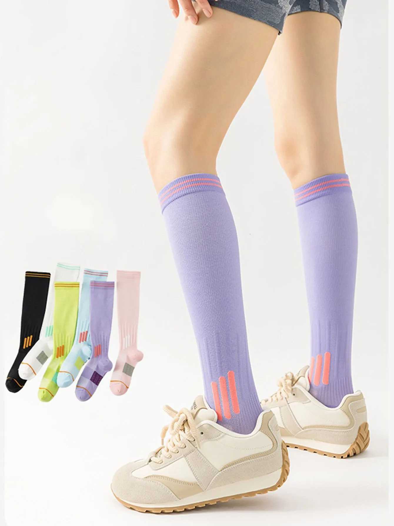 16pairs Compression Sport Socks Running Skipping Yoga Socks Trendy Professional Sports Socks Nursing Athletic Soccer Stocking Y251024