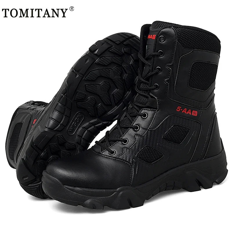 Men Shoes Winter Men Combat Tactical Boots Ankle Work Safety Shoes Special Force Army Boots Male Waterproof Motorcycle Shoe 251021