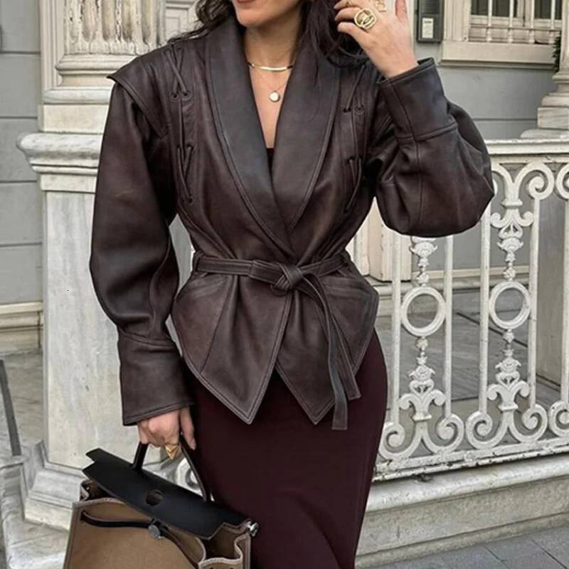 Retro Fashionable Spring Autumn Casual Loose Pocket Long Sleeved Trendy Cool Versatile High-quality Women's Short Jacket dongdumaoyi