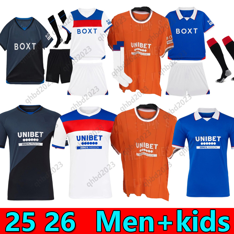 S-4XL 25 26 RaNgErsS Tavernier GlaSGoW Soccer Jerseys Kelly Dowell Kids Kit 2025 2026 Football Shirt DAVIS MORELOS Home Away Set Rice LAWRENCE Diomande R.MATONDO top