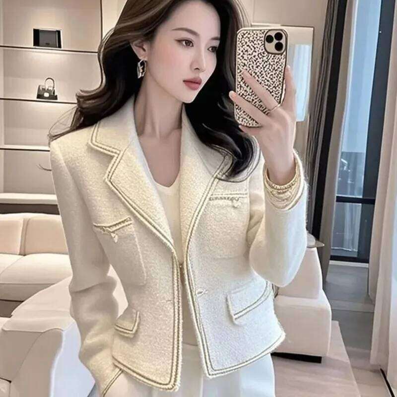 New Autumn Winter Small Fragrant Style Beautiful Women S Short Coat Long Sleeve Comfortable Unique Female Casual Jacket