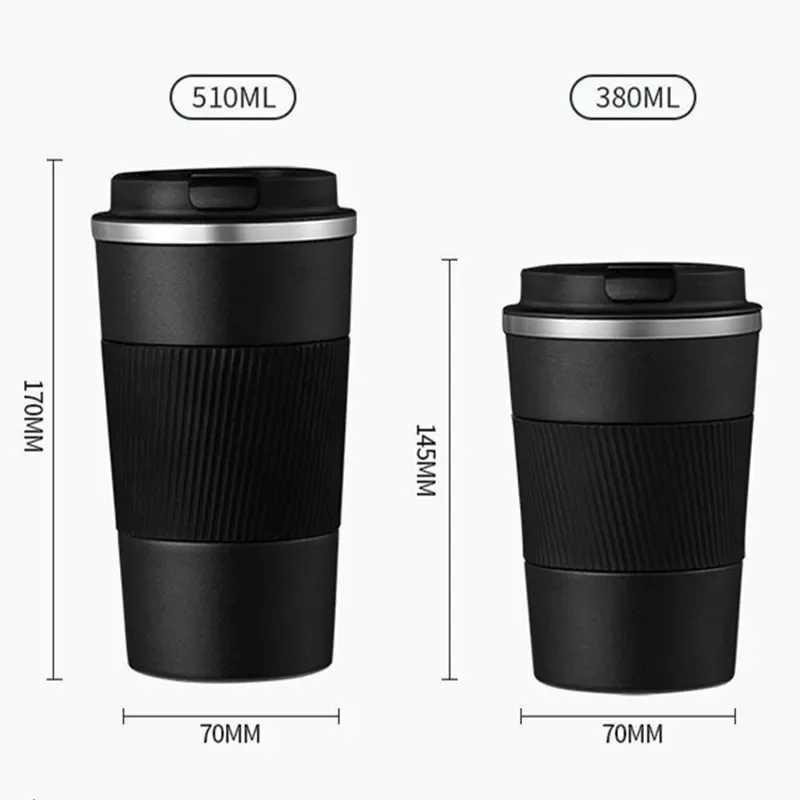 380ml 510ml Stainless Steel Coffee Cup Thermal Mug Garrafa Termica Cafe Copo Termico Caneca Nonslip Travel Car Insulated Bottle J251025