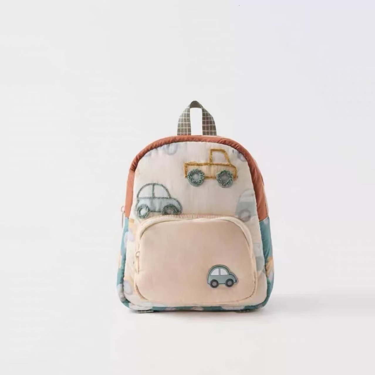 New fashionable cartoon car embroidery cute children's backpack designer personalized embroidery