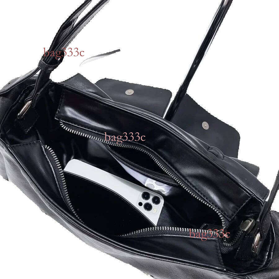 Korean Fashion Versatile Multi-Pocket Drawstring Pleated High-End Handbag Shoulder Trendy Handheld Bag Cowhide Woven Bag