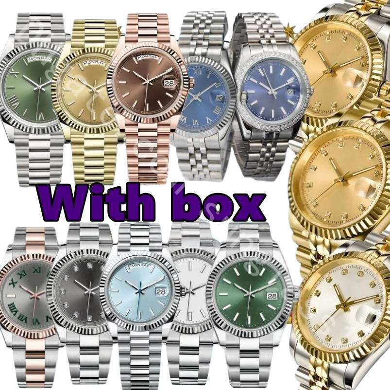 mechanical women men watches mans designer watch sapphire glass water resistant stainless steel 28/36/41mm with box montre de luxe orologio