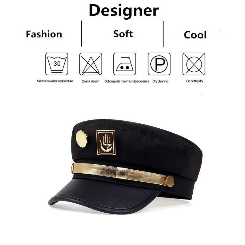 Unisex Wonderf Adventure Palm Badge Military Hats Flat Top Baseball Cs For Wen Outdoor Sports Cadet Sunscreen Hat Y251025