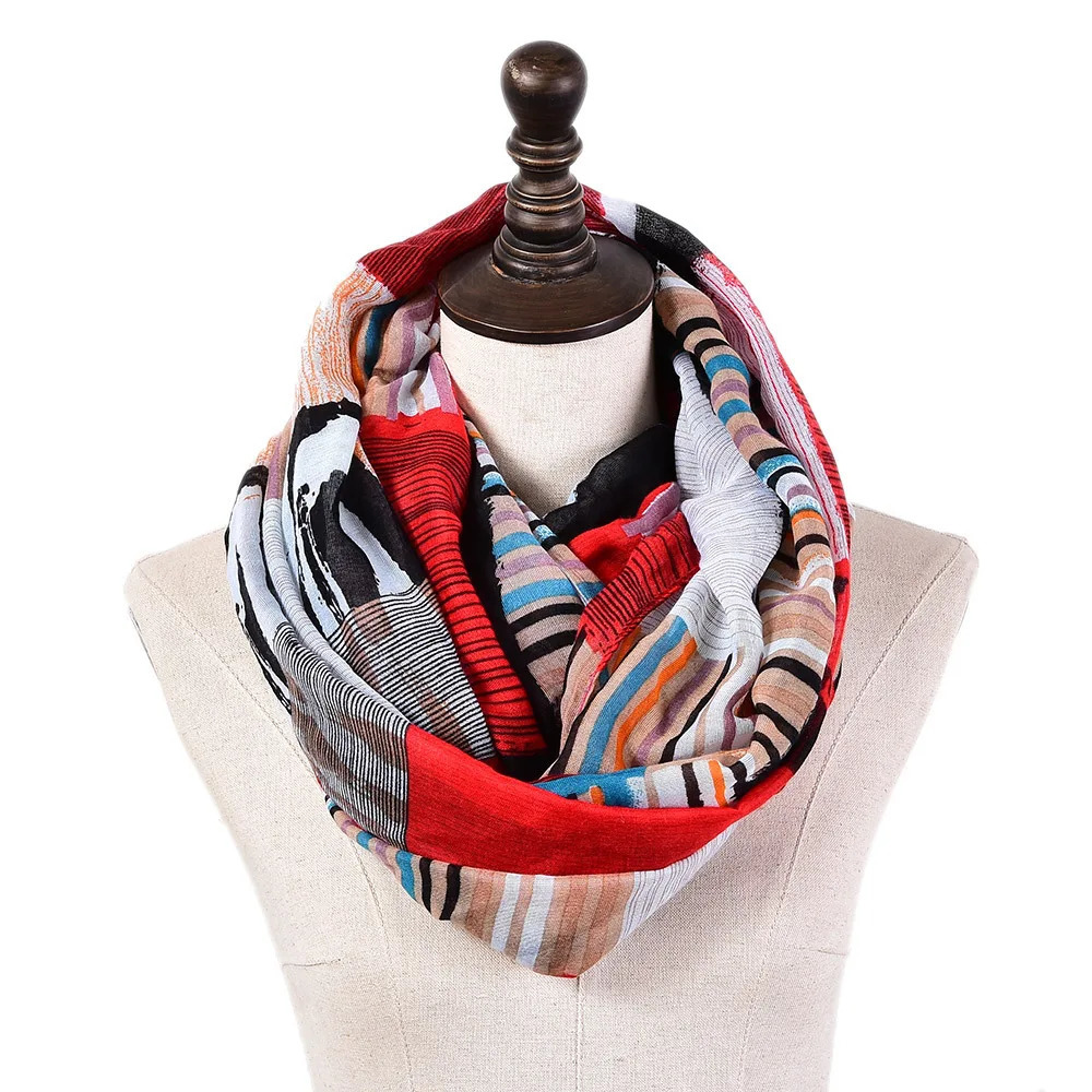 Autumn Winter Women Infinity Scarves Warm Neckerchief Cable Ring Scarf Loop Shawl Circle Snood Foulard Femme Echarpe 251020