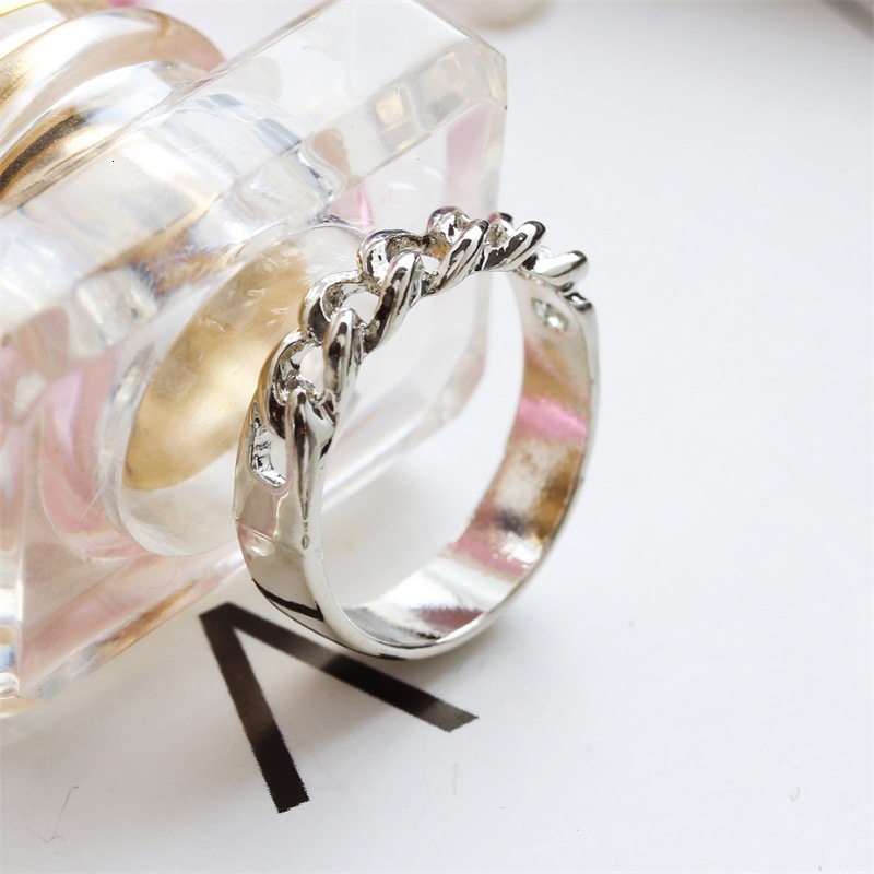 Version Korean Fashion Accessories Chain Hollow Folk Ring