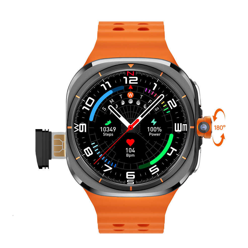 U8 Ultra Global SIM Card GPS Compass 4G Android Smartwatch AMOLED