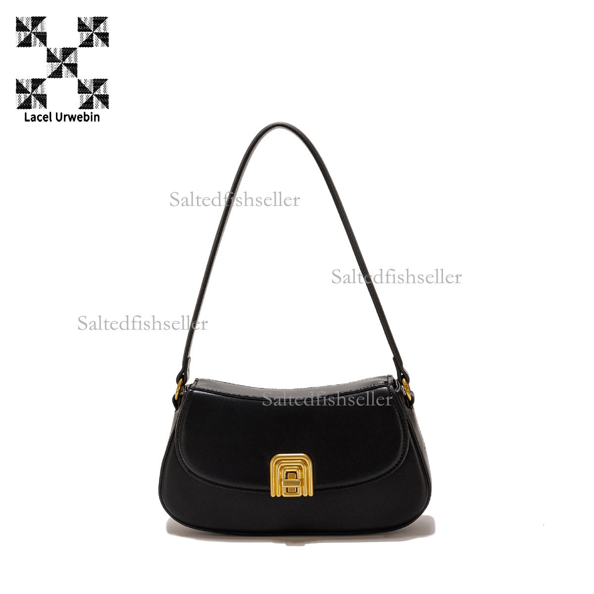 Lacel Urwebin Designer New Women's Saddle Bag Korean Fashion Handbag Commuter Simple Solid Color Single Shoulder Crossbody Bag PU Three Dimension