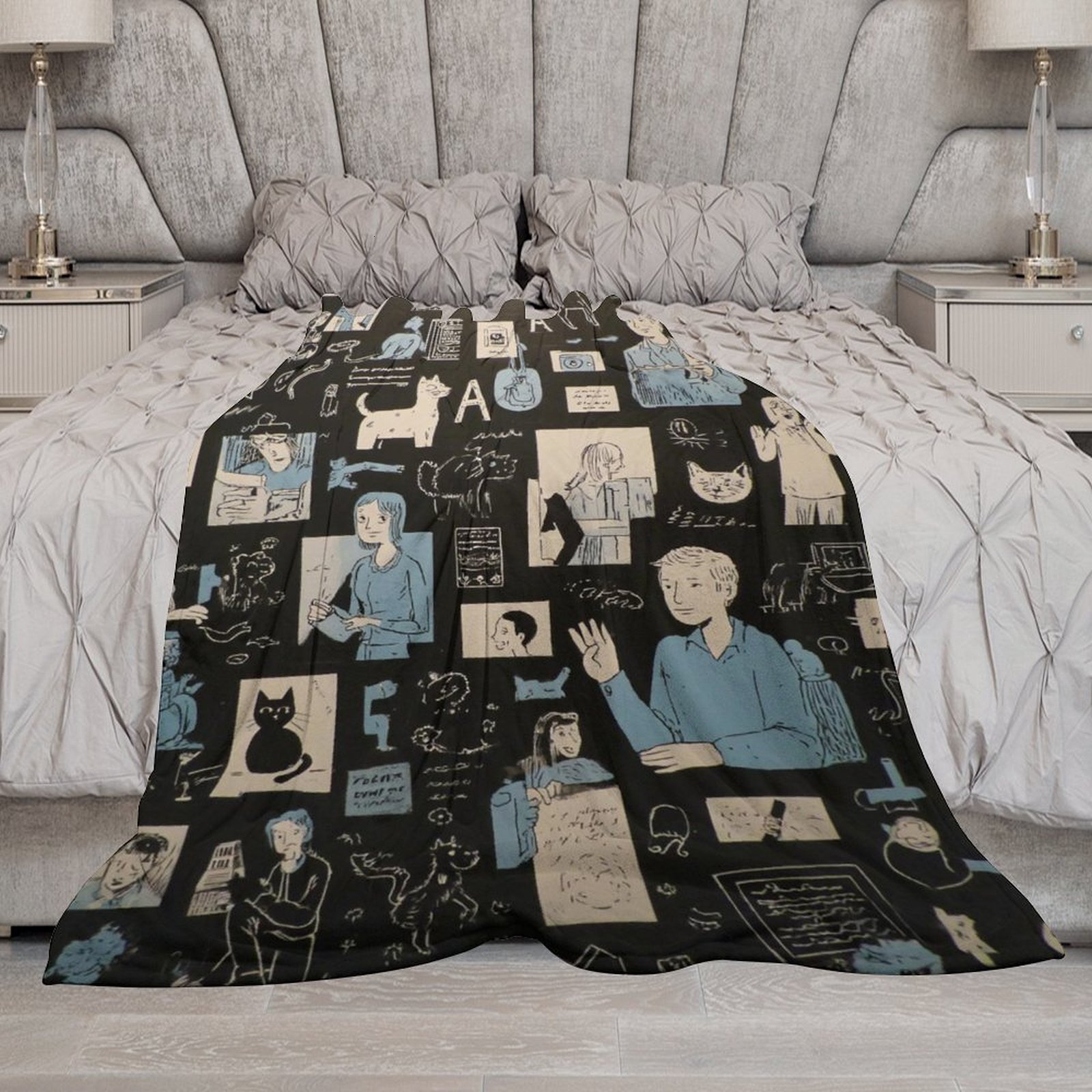 Designer Blackboard blanket blanket throw cashmere vibration blanket copert Home Travel Throw Summer Air Conditioner Beach home bedding blankets throw