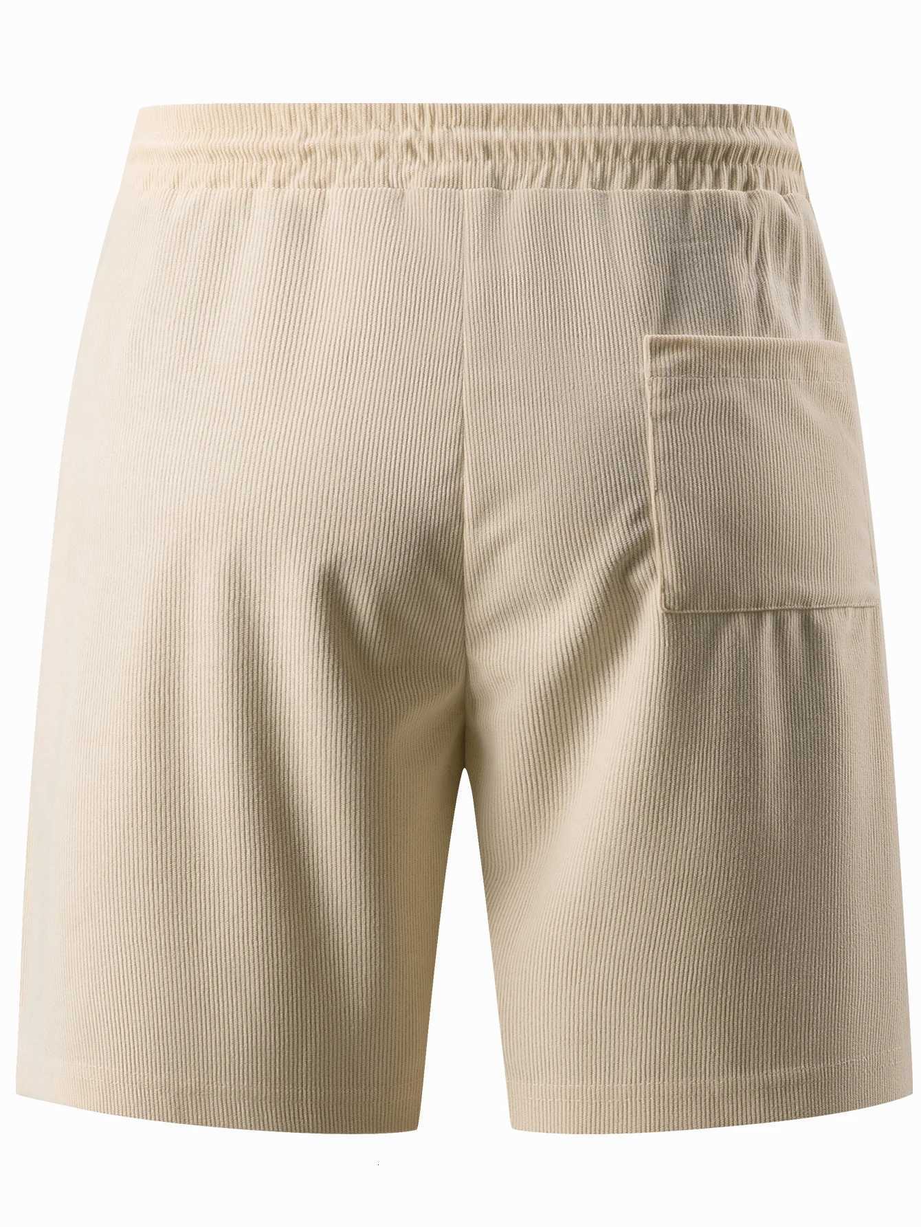 Summer Men Corduroy Sweatpants Casual Shorts Mens Beach Shorts Basketball Short Trousers Solid Color Label Sportswear MenXJ251025